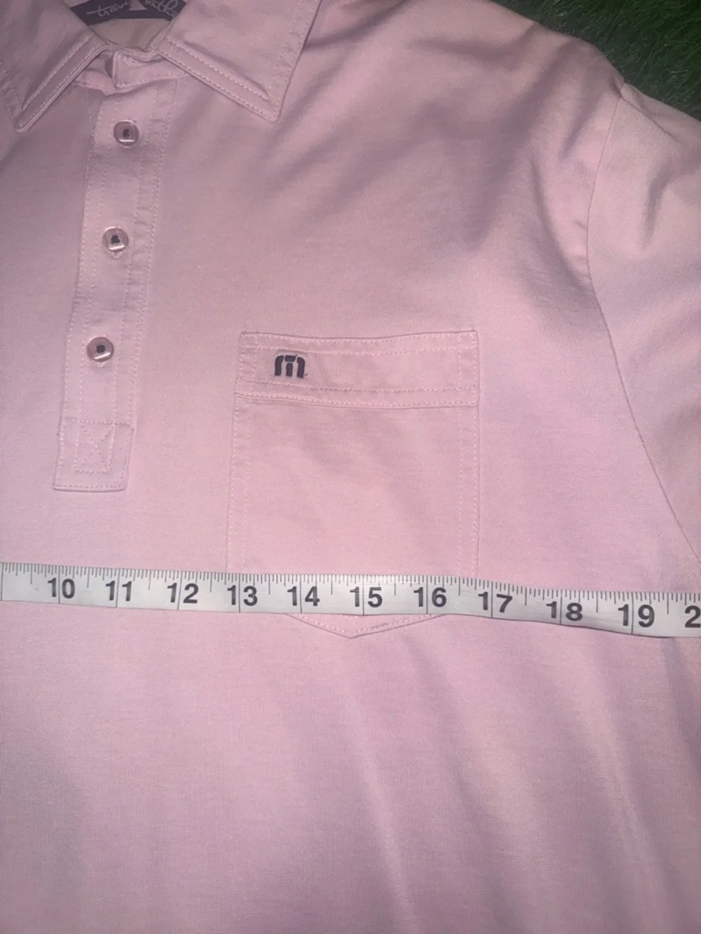 Travis Mathew Light Pink Polo with Black Striped Polo Set Size Large
